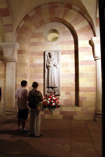 Kaisergruft, Epitaphplatte von Rudolf von Habsburg © Dombauverein Speyer